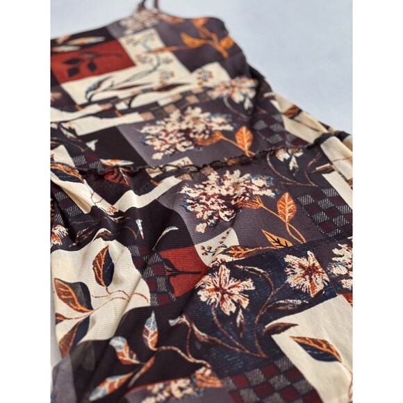 Cider Mini Dress Top Patchwork Floral Mesh Lined Straps Women’s XS/S Y2K Fairy - Picture 6 of 8